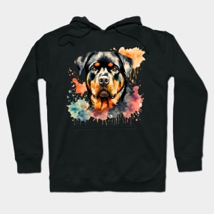 Majestic Rottweiler Watercolor Hoodie